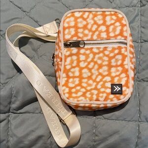 Orange and White Crossbody Bag